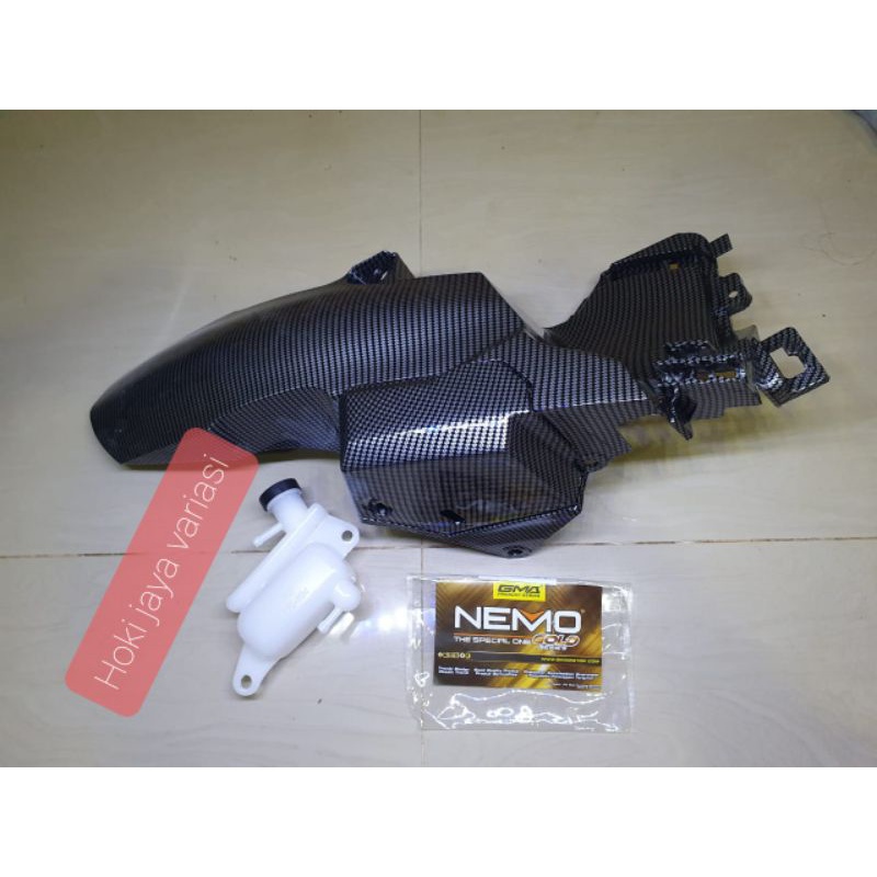 Spakbor kolong belakang karbon Nemo Vario 125 150 new / hugger vario tabung 125 150 New