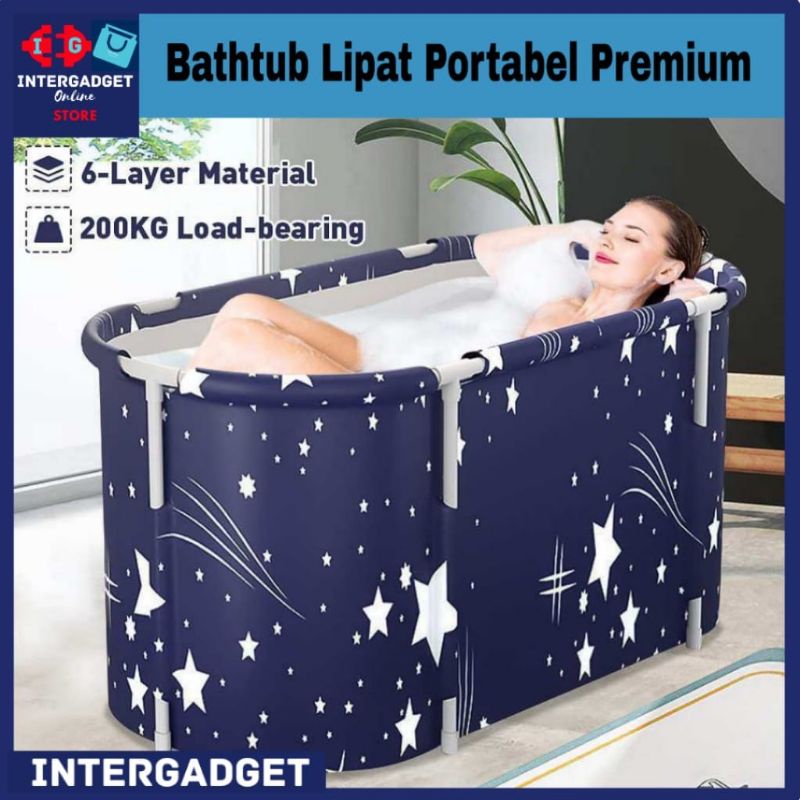 Bak Mandi Lipat Folding Bathtub Portable Bathtub Lipat Bak Mandi Anak dan Dewasa Air Hangat