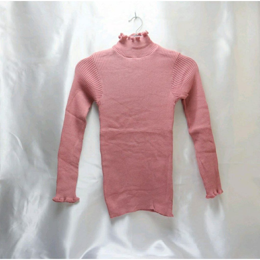 DAISY CURLY SWEATER | TURTLENECK KRIWIL LENGAN PANJANG | SWEATER KRIWIL-Dasty