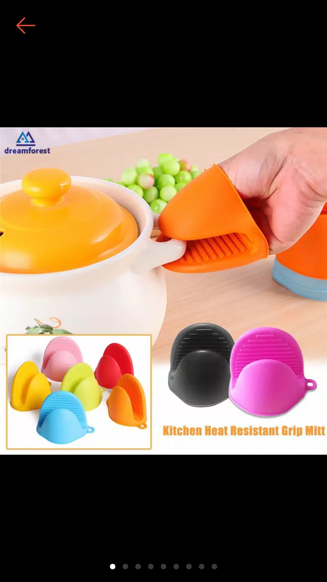 Df 1pc Sarung Tangan Bahan Silikon Food Grade Tahan Panas Untuk Bbq