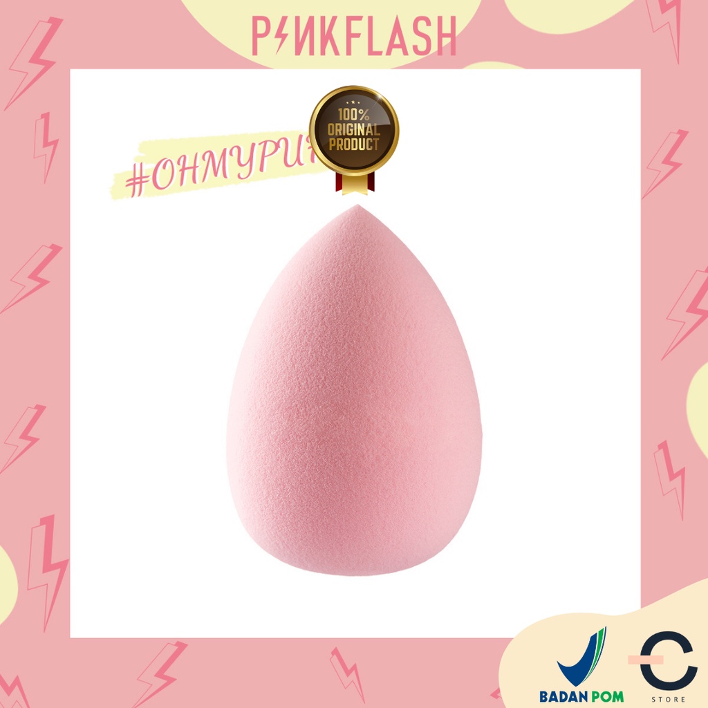 [ORI BPOM] PINKFLASH OhMyPuff Couple Classic Pink Waterdrop Makeup Sponge OhMyPuff Beauty Sponge | PINKFLASH Baby Skin Blender PINKTIME Show | PINKFLASH Spons Beauty Blender | PINK FLASH Sponge Beauty Blender | PINKFLASH Sponge | PF-T01