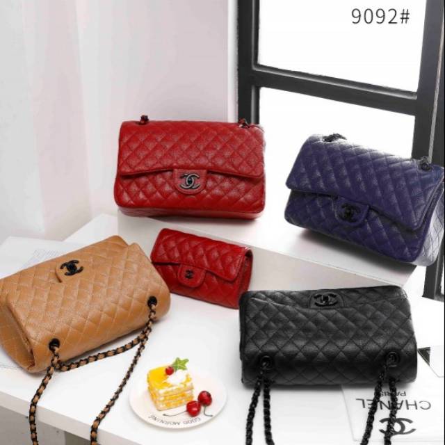 Tas Chanel Classic Maxi  Caviar Skin #Q-9092