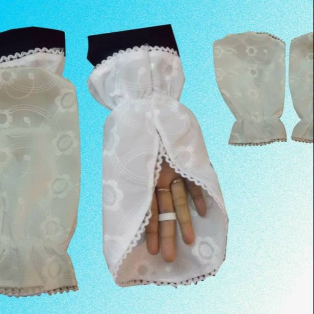 Sarung Tangan Sholat Katun Bordir