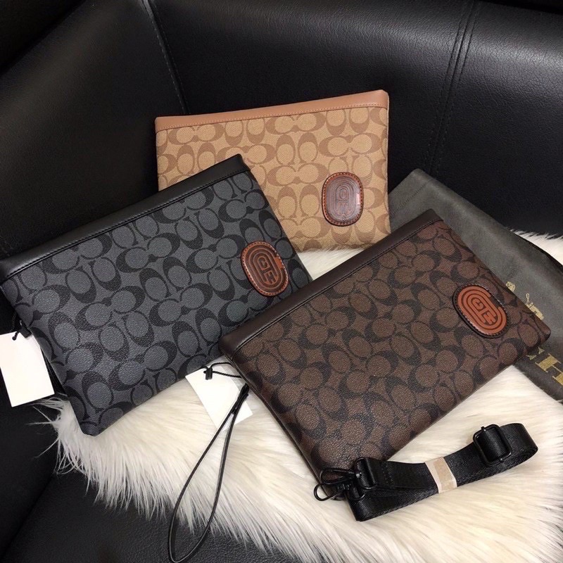 clutch Handbag Tangan tas slim Tas Pria/Wanita Import quality kulit premium asli Import Tas Coach