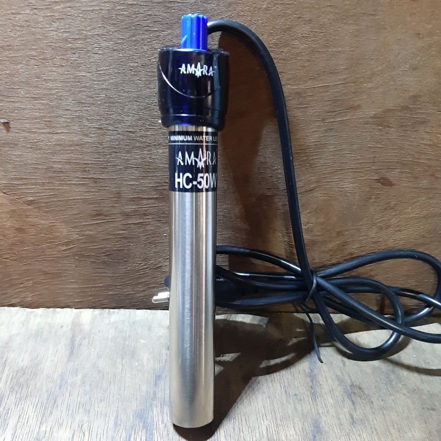 Heater pemanas air aquarium Amara 50 watt stainless heater 50 watt