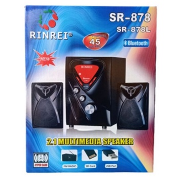Speaker Aktif RINREI SR 878 N Audio Multimedia 2.1 Super Woofer Bluetooth - USB - SD Card - Radio 87