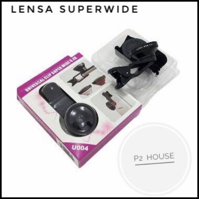 Lensa Clip Super Wide 0.4 X Universal / Lensa Jepit Cembung