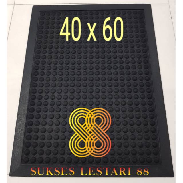 Keset Karpet Karet Bludru Anti Slip 40 x 60 Lis RCM