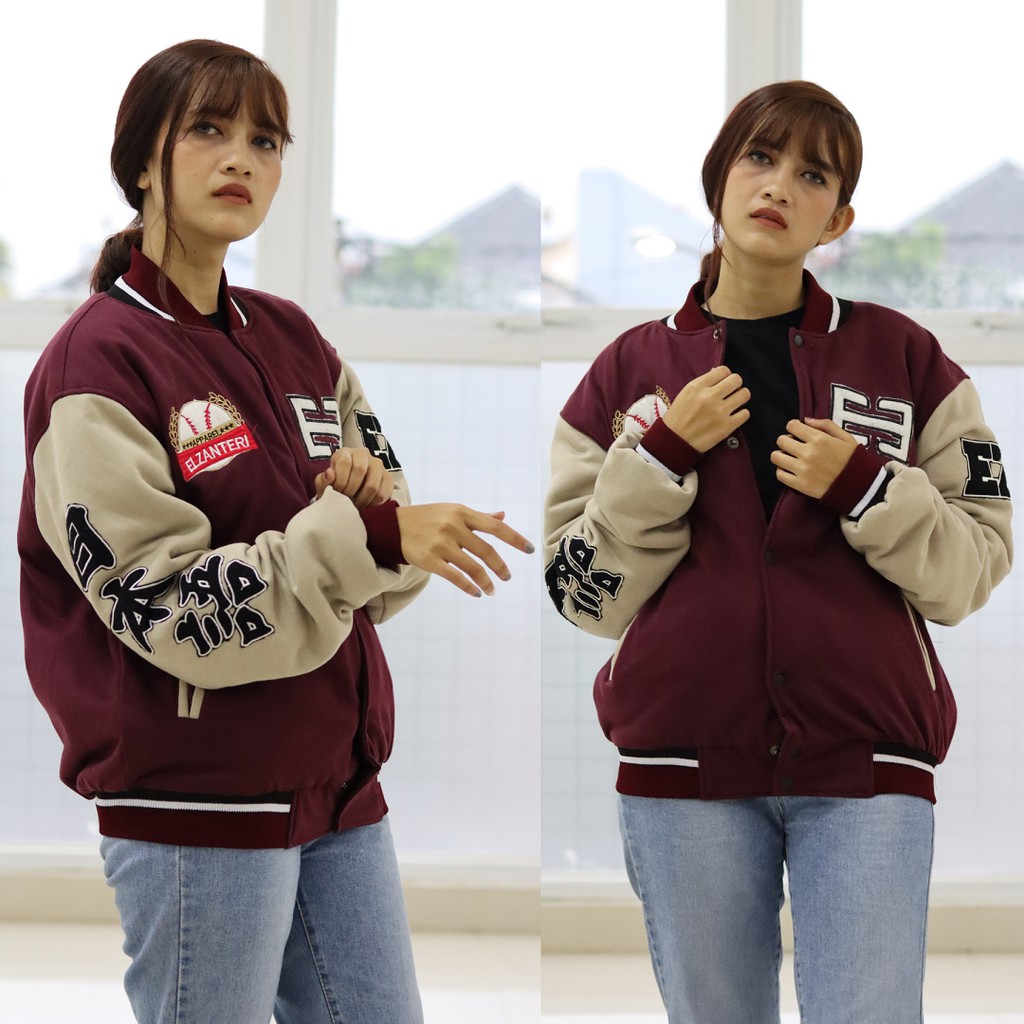 Jaket Wanita Varsity Elzanteri full bordir