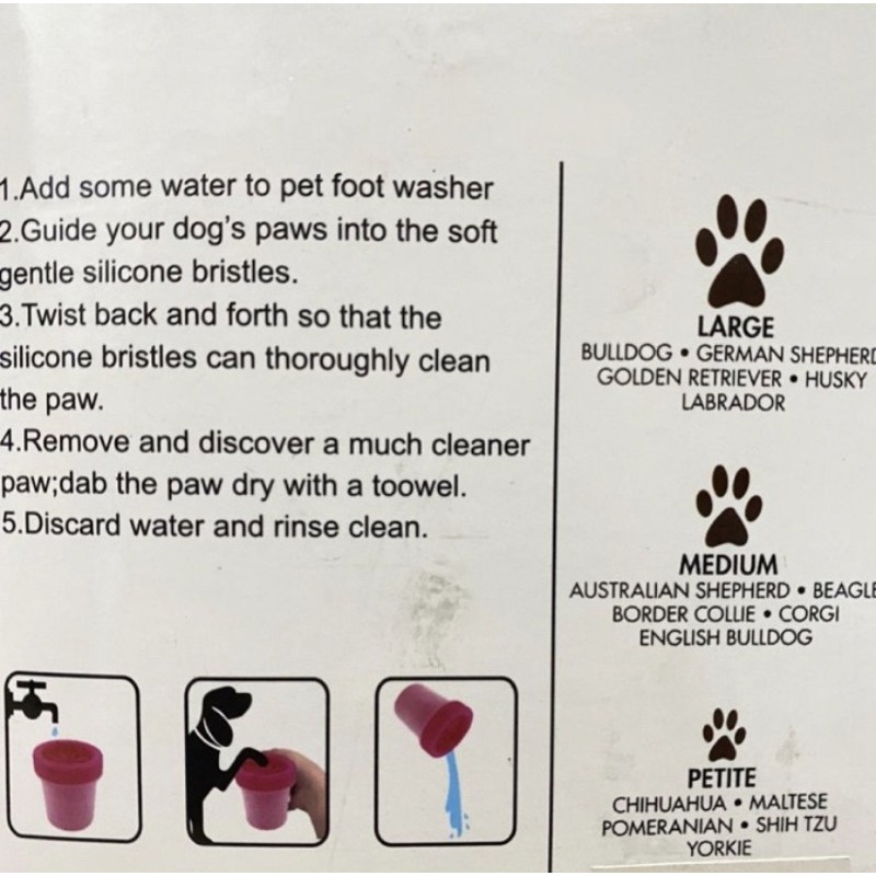 Paw Cleaner Cat Dog Alat Pembersih Kaki Anjing Kucing Pet Foot Washer Cup Tool