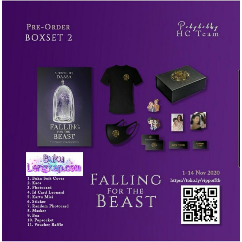buku novel Falling for The Beast - Dyah Ayu / daasa ( Daasa97 ) original