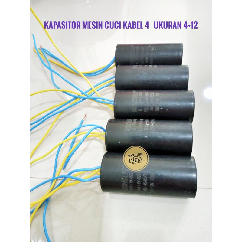 KAPASITOR 6+12UF / 5+12uf/ 4+12uf MESIN CUCI