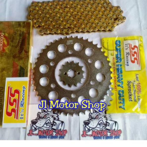 [Ready Stock] !!! Gir Gear set Sss 428 Ninja R RR SS Satria Fu Tiger Megapro Verza Jupiter Z MX Vega