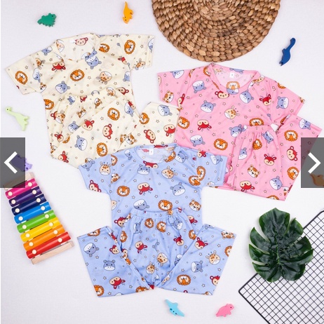 SETELAN ANAK UNISEX ZOO ANIMAL / SET BAJU PENDEK &amp; PANJANG / KAOS ANAK UMUR 1-5 TAHUN