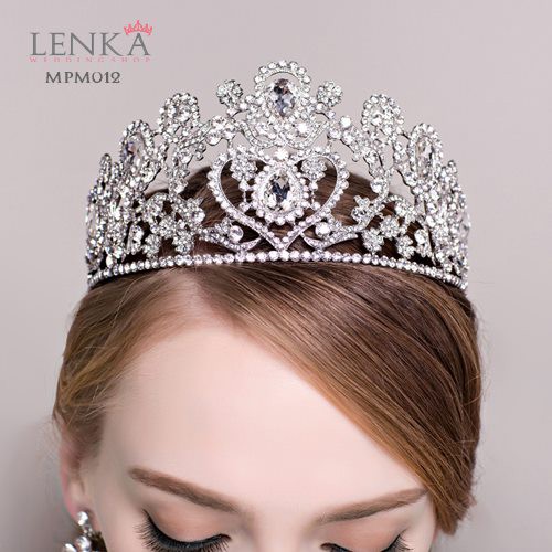 [BISA COD] HEADPIECE RAMBUT BRIDAL AKSESORIS MAHKOTA WEDDING SILVER MPM012