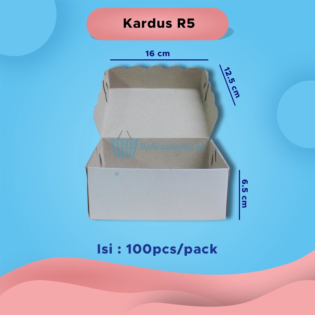 

Dus Nasi R5 | Dus Kue R5| Kotak Nasi R5 Putih Polos 100PCS