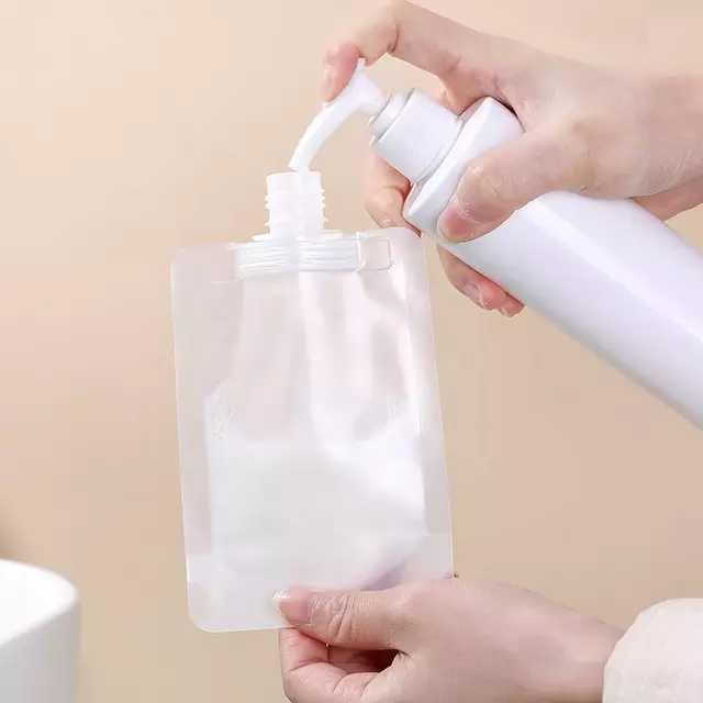 OS BOTOL REFILL LOTION SABUN CAIR FLIPTOP / POUCH TRAVEL REUSABLE