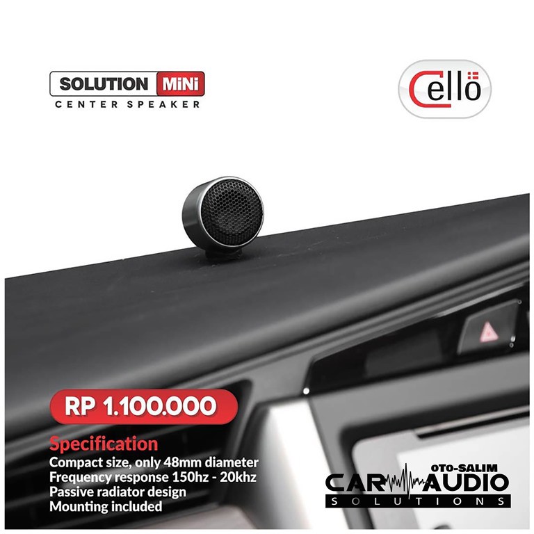 Cello Solution Mini Speaker Center Mobil