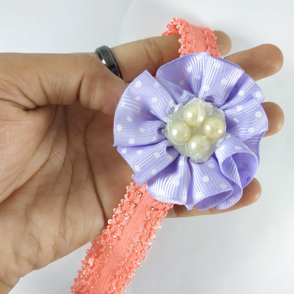 Bando  bayi / headband kain anak Bunga lokal Handmade By Tokopelanginicer