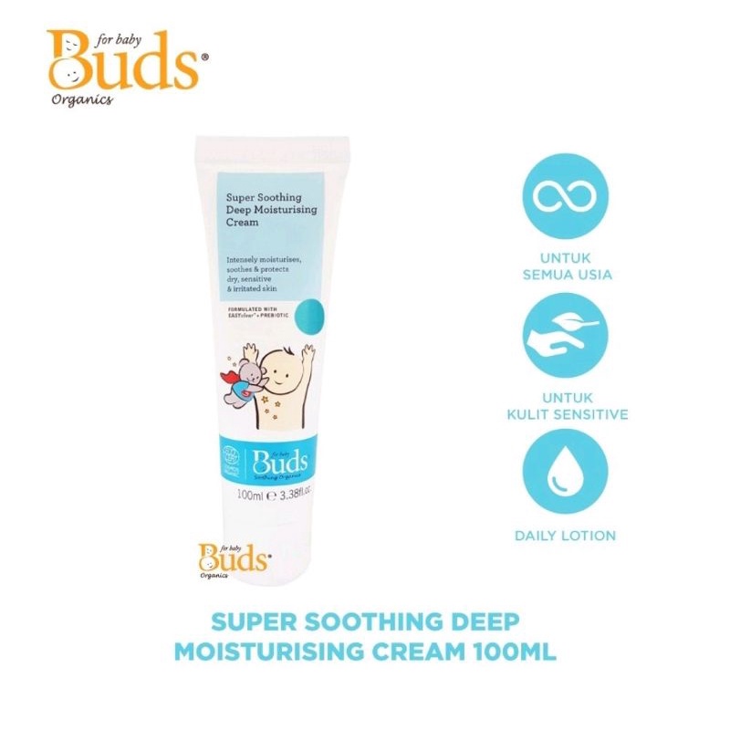 Buds Super Soothing Deep Moisturising Cream/ lotion kulit sensitif - 100ml