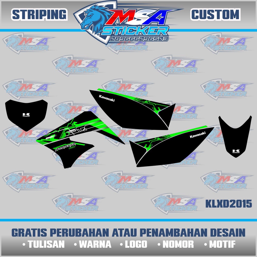 STRIPING  CUSTOM SUKA SUKA KAWASAKI KLX DTRACKER ORIGINAL 2014/2015