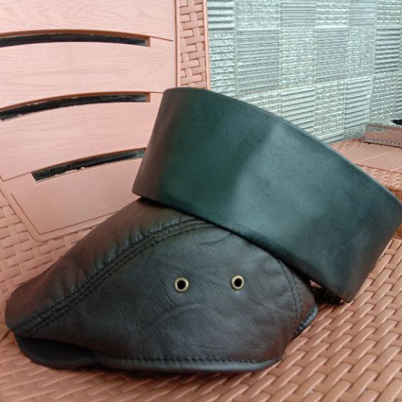 TOPI TERBARU Luigi Leather / Kulit Domba Asli Garut Pria Terbaru
