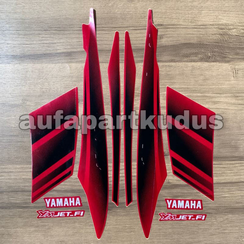 stripping strip stiker sticker lis polet body Yamaha Mio Soul GT thn.2012 Merah striping les mio sou