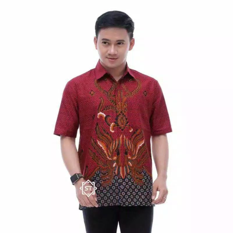 Hem batik lengan pendek size jumbo M L XL XXL 3XL 4XL 5XL