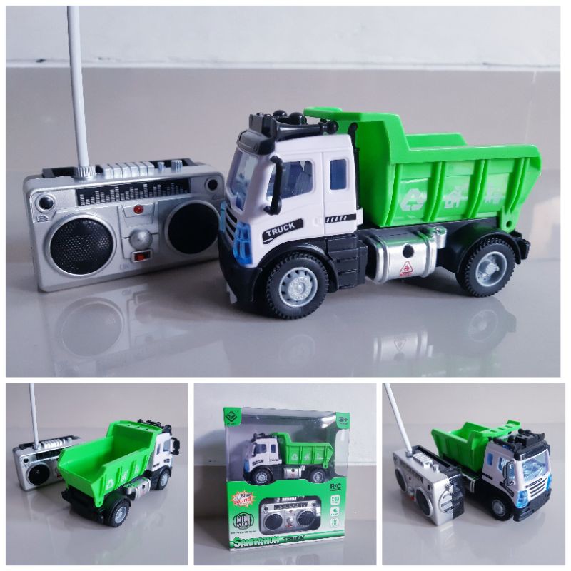 Rc Mini Car Truk Sampah - Mainan Remote Control Mobil Truck Anak