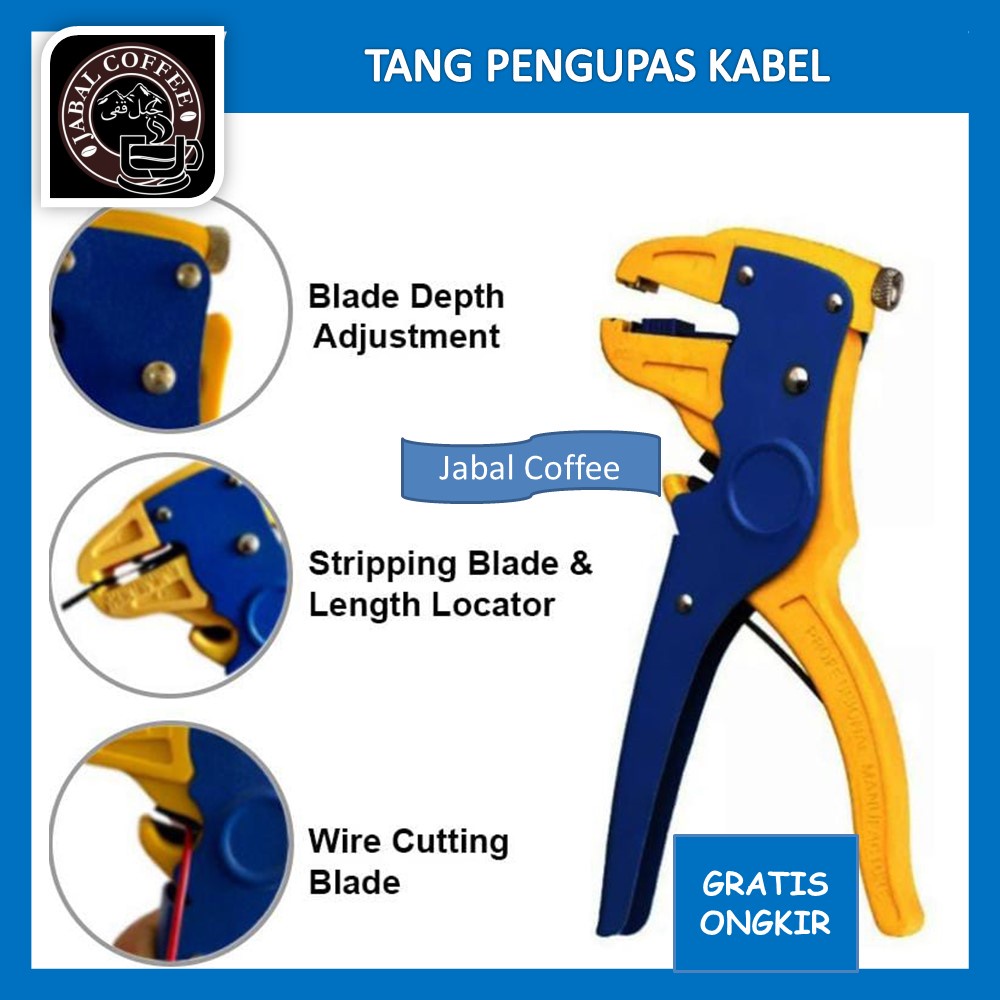 Cable Stripper Pemotong Kabel UTP LAN Tang Pengupas Kabel Listrik 2in1 Tang Peotong Kabel Seba Guna Mudah Digunakan