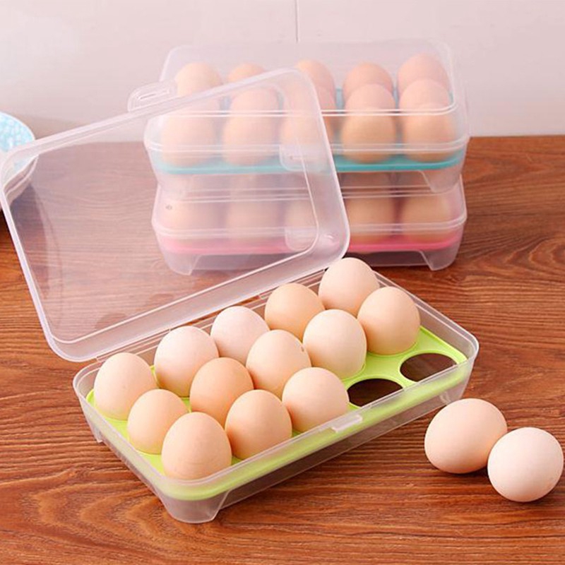 Tempat Box Telur 15 Lubang Sekat Berguna Kulkas Telur Tempat Box Telur 15 Lubang Sekat Berguna Kulkas Telur