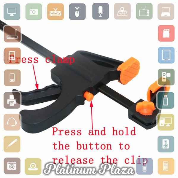 Speed Squeeze Ratcheting Clamp Penjepit Kayu Mini 6 Inch - T22106 - Black`2R2E2M-