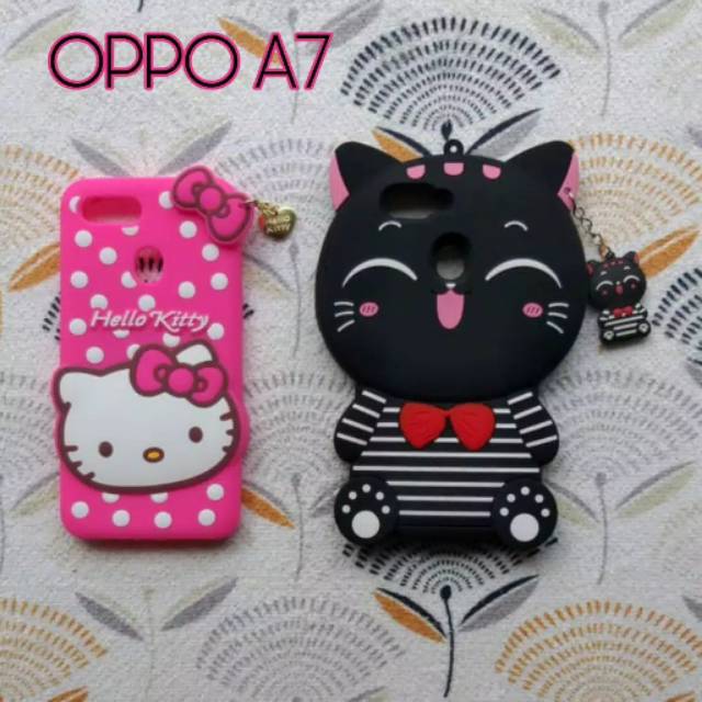 OPPO A7 - CASE BONEKA 3D KARAKTER