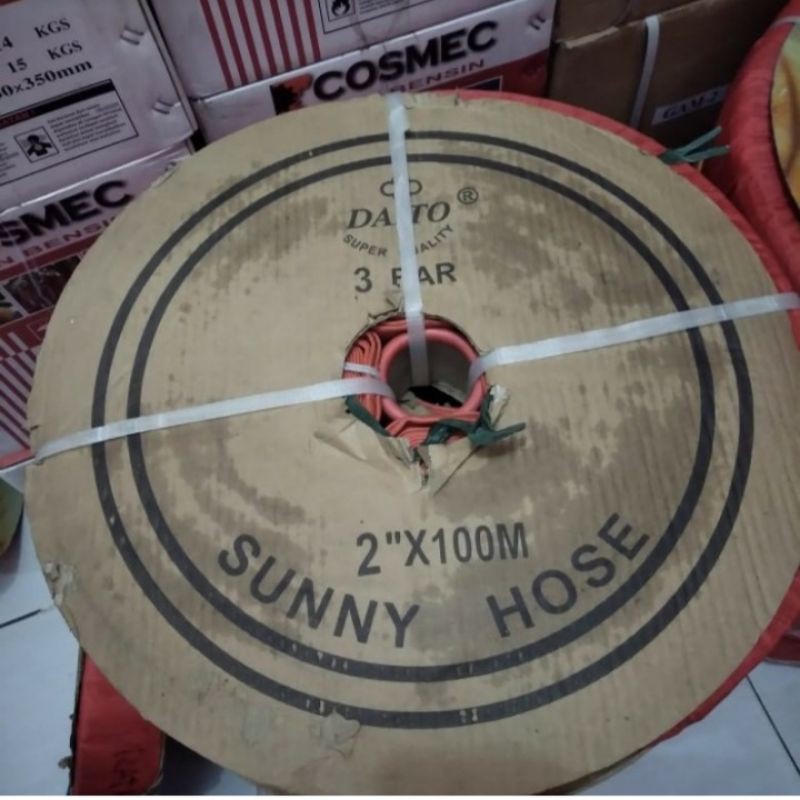 Selang Terpal 3" x 100meter × Sunny Hose Selang Pembuangan Pompa Air Irigasi