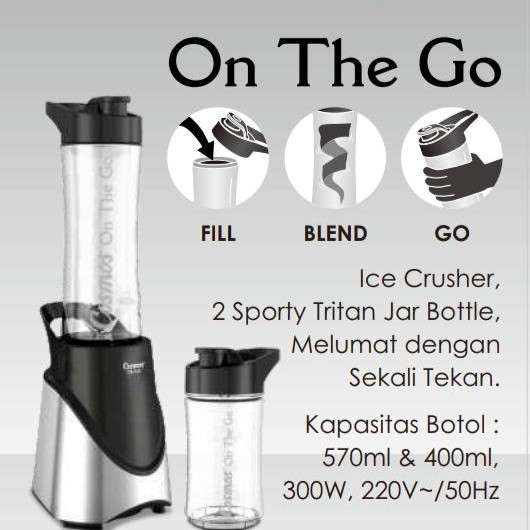 BLENDER PLASTIK COSMOS ON THE GO CB522 / CB 522 / CB-522 ( 2 LITER ) ORIGINAL ( ORI ) 100% TERMURAH