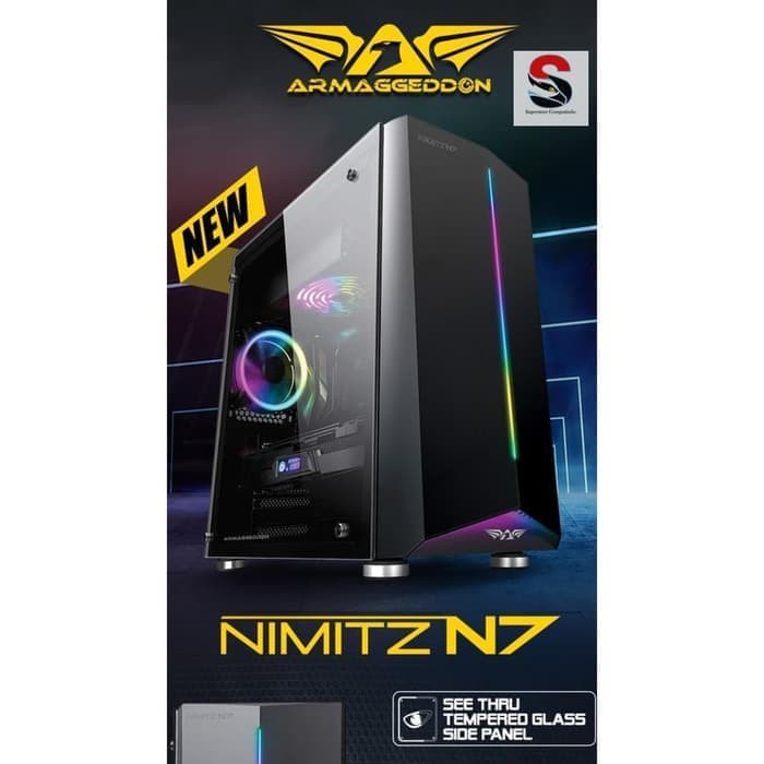 Casing Armaggeddon Nimitz N7 ATX PC Case Black