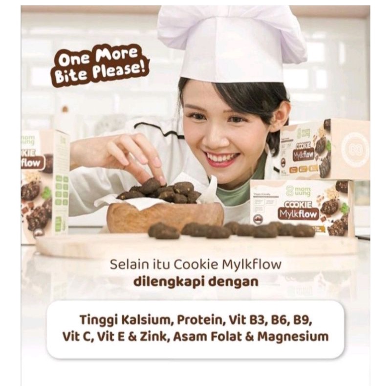 MOM UUNG - Cookie Mylkflow 150gr / Cookies Booster Asi / Kukus Cemilan Sehat Busui