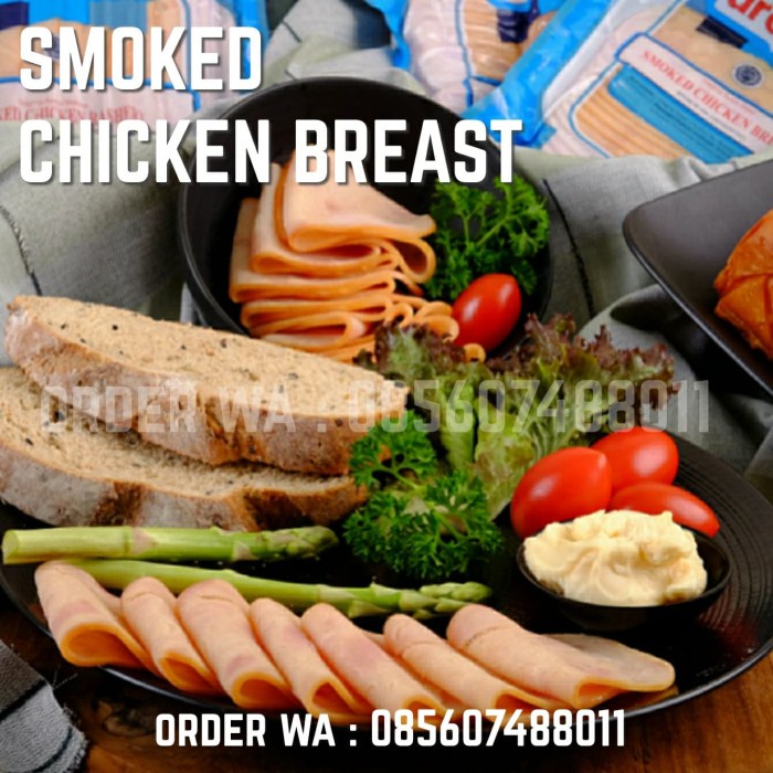 

Daging Asap - Aroma Smoked Chicken Breast Slice 1000Gr 1Kg Daging Ayam Asap Halal
