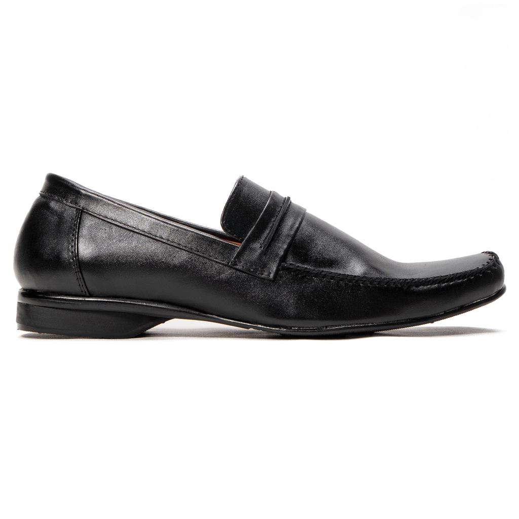 Sepatu Pantofel Slip On Pria Formal Kulit Asli M9604