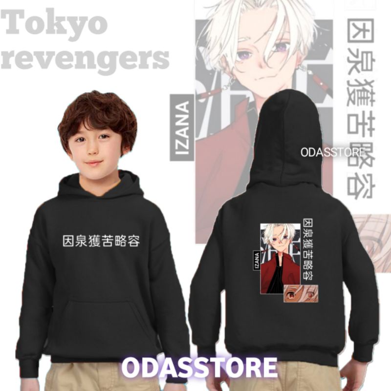 jaket anak TENJIKU IZANA ANIME TOKYO REVENGERS Sweater Hoodie anak anak anime Tokyo revengers