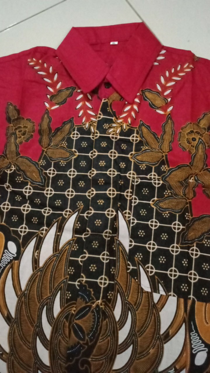 022 Zahira Batik Hrb026 Kenongo Hem Kemeja Batik Pria Lengan Pendek  Katun Primis Halus M L Xl,,