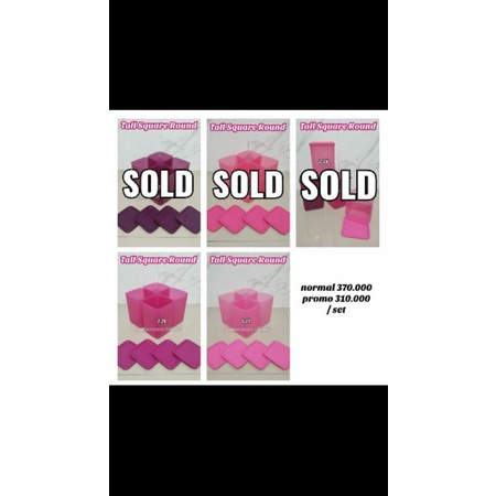 Tall Square Round toples Tupperware