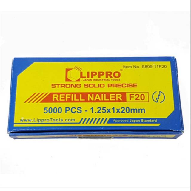 

Paku tembak / Refill Nailer F20 Lippro