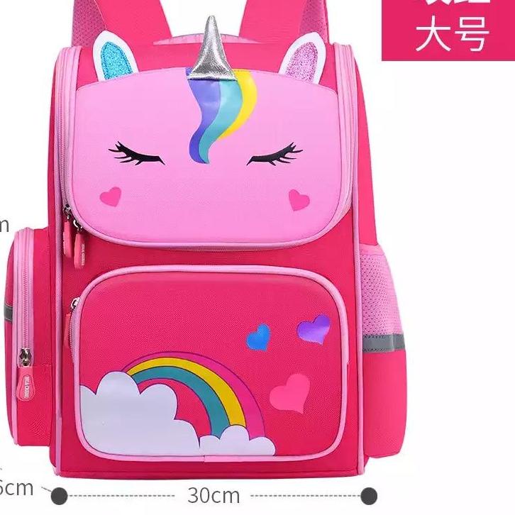 rh✰Ready Stock☊ Tas Sekolah Dasar untuk Anak Perempuan 6-12 Tahun Tas Tangan Anak-anak Lucu 3D Kartu