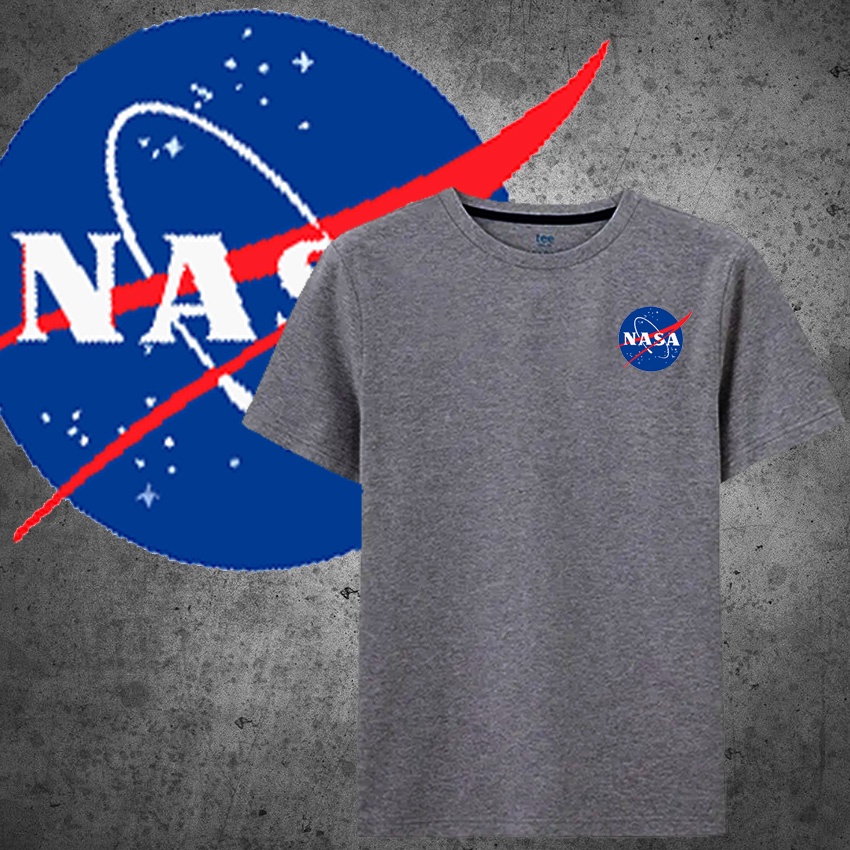 KAOS DISTRO pria LOGO&quot;NASA&quot;t-shirt distro cotton combed 30s