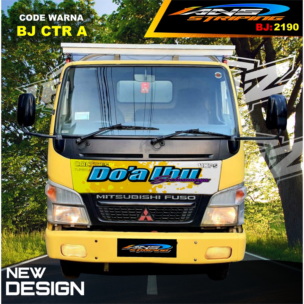 DECAL STIKER KAP DEPAN TRUK FUSO / STIKER KABIN TRUK RAGASA,UMPLUNG / STIKER KAP CUP DEPAN TRUK DINA,FUSO