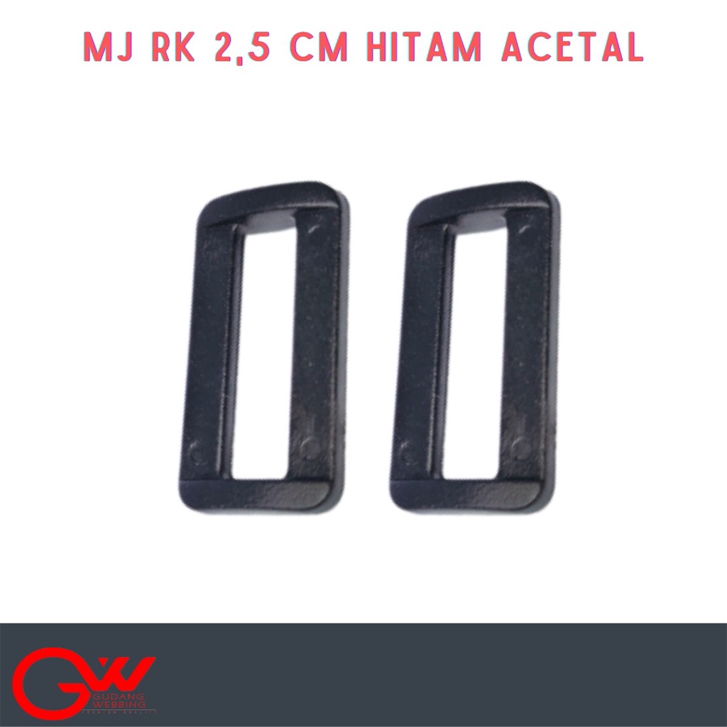 RING KOTAK PLASTIK / MJ RK 2,5 CM HITAM - ECERAN