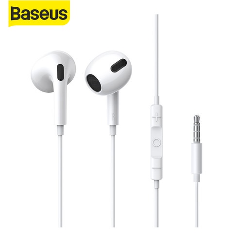 Wired Earphone BASEUS Encok 3.5mm lateral in-ear Earphone Kabel H17 - NGCR02