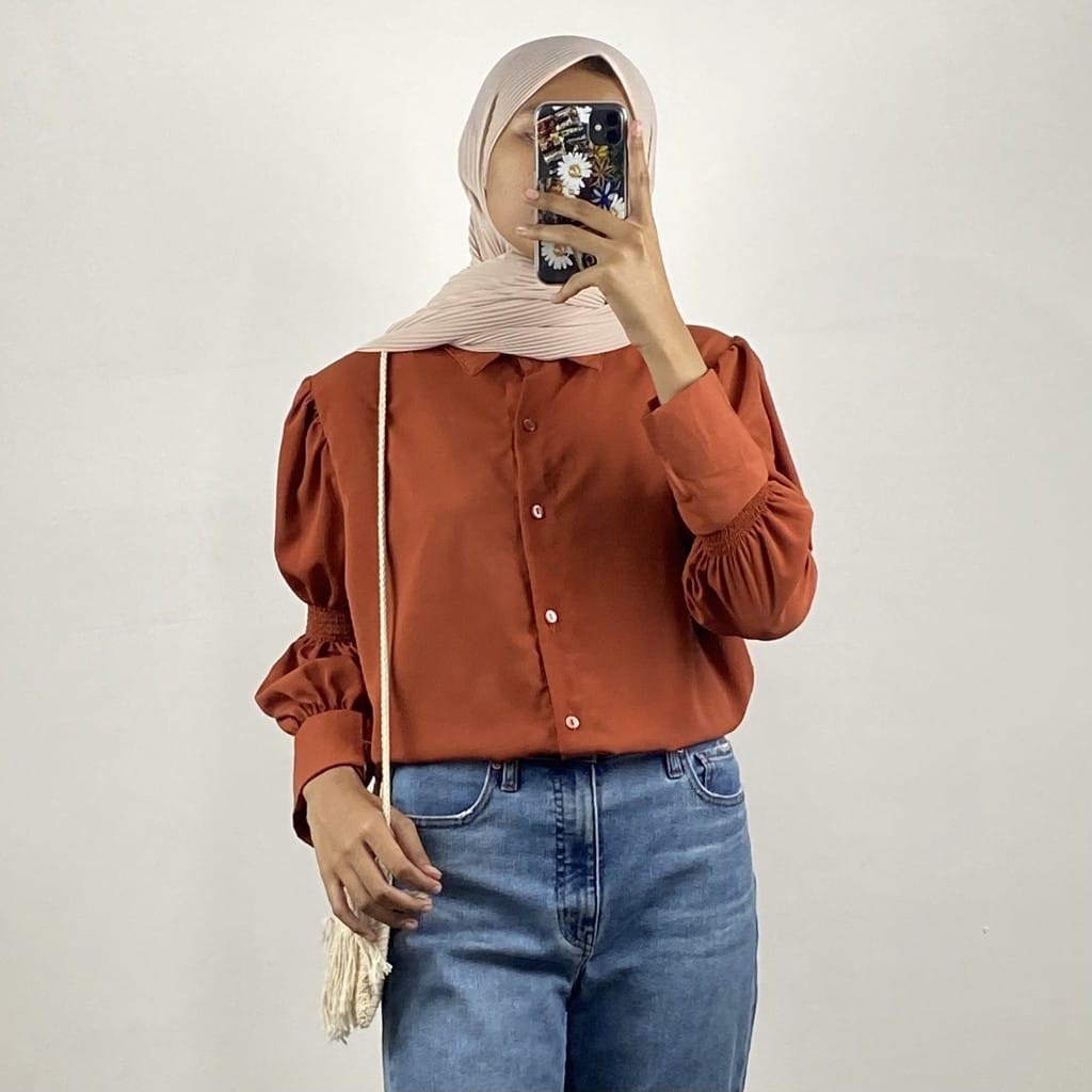 BEFAST - ZEC Blouse KANZEALEA / Thalia Basic Kemeja / Kemeja Wanita Casual / Kemeja Kantor / Atasan Wanita OOTD / Kemeja Kekinian