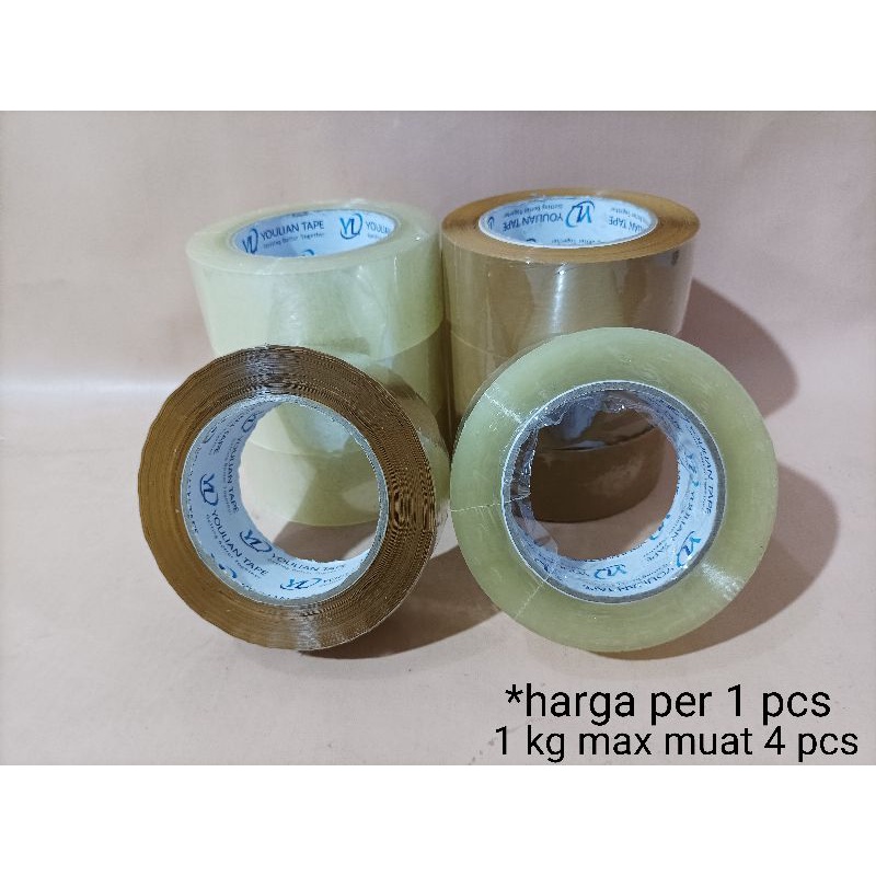 

Lakban OPP 45mm 200Y Tape lakban bening & lakban coklat/ Isolasi OPP200yard bening & Isolasi 200Yard coklat